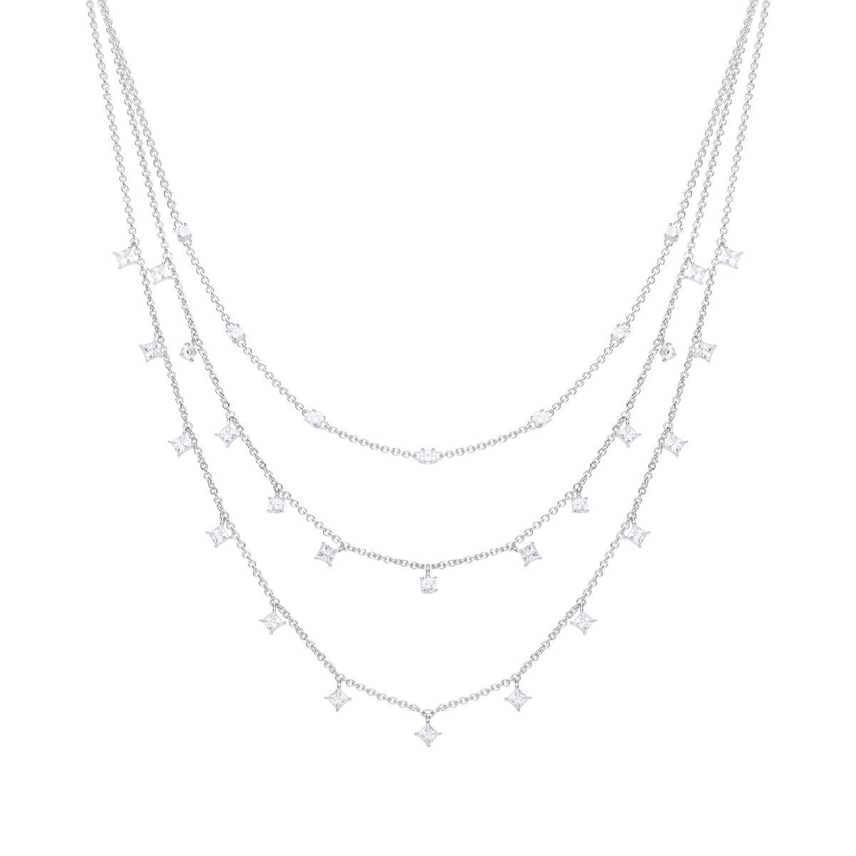 Diamonfire Triple Row Layered Necklace