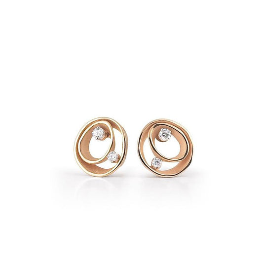 Annamaria Cammilli Dune Stud Earrings in 18ct Orange Apricot Gold