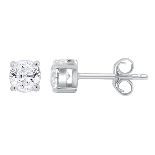 Lab Grown Diamond Stud Earrings in 9ct White Gold