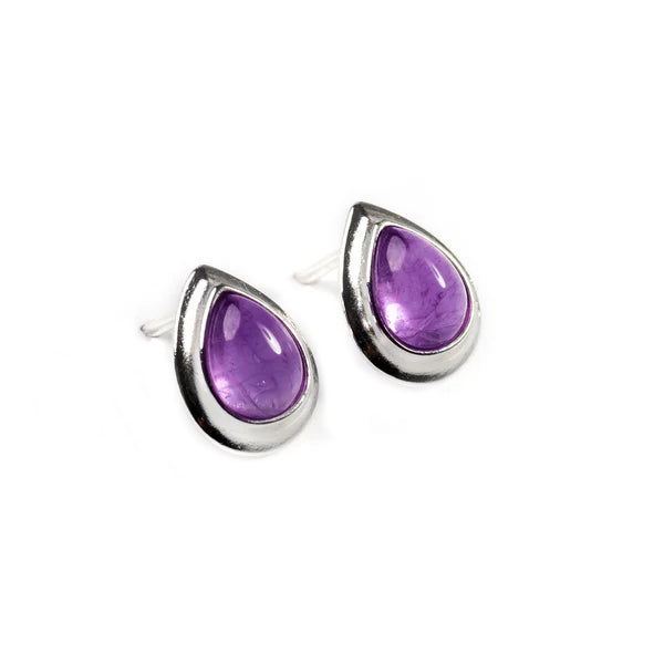 Henryka Silver and Amethyst Teardrop Matching Set