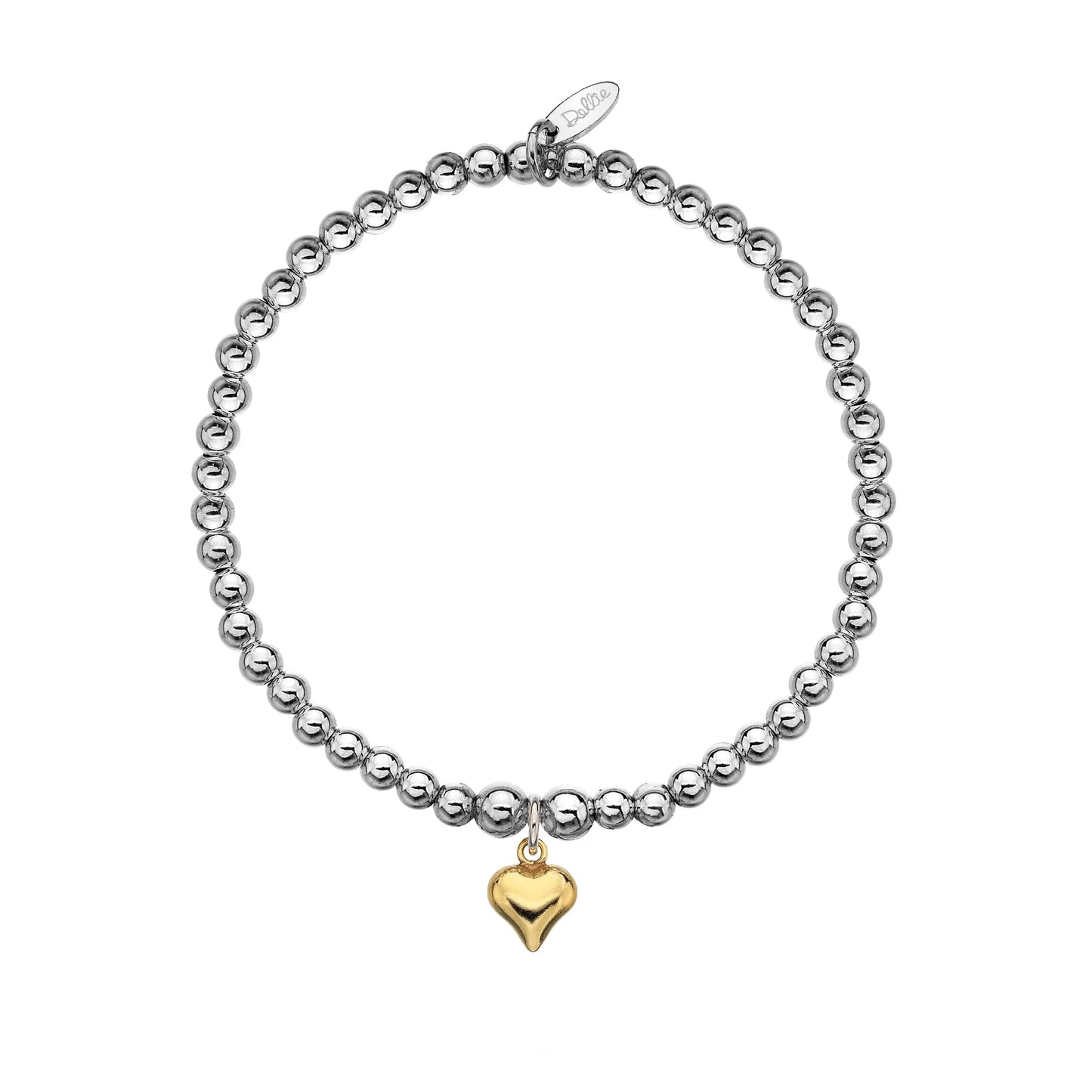 Dollie Golden Heart Bracelet in Silver