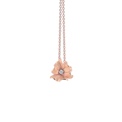 Annamaria Cammilli Grace Flower Necklace in 18ct Pink Champagne Gold