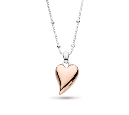 Kit Heath Desire Blush Heart Necklace in Silver