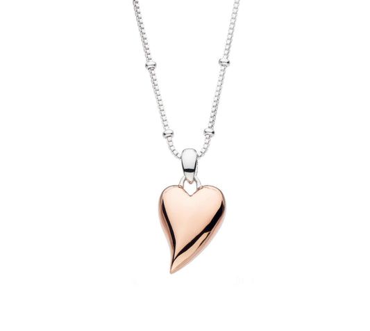 Kit Heath Desire Blush Heart Necklace in Silver